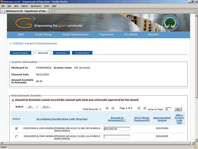 Screen image of this step