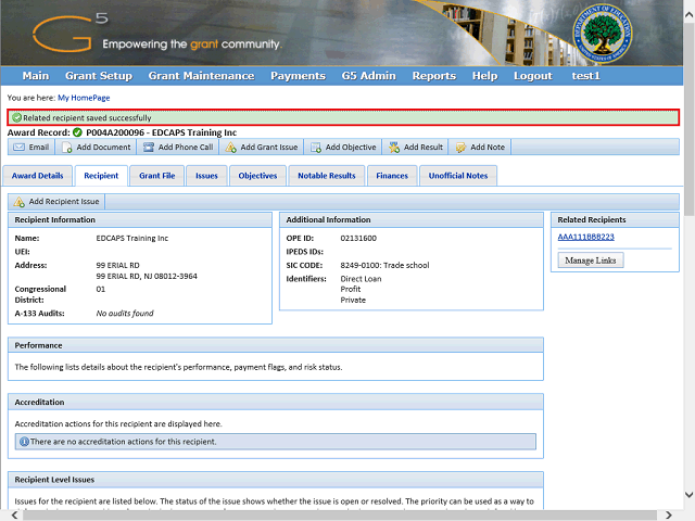 Screen image of this step