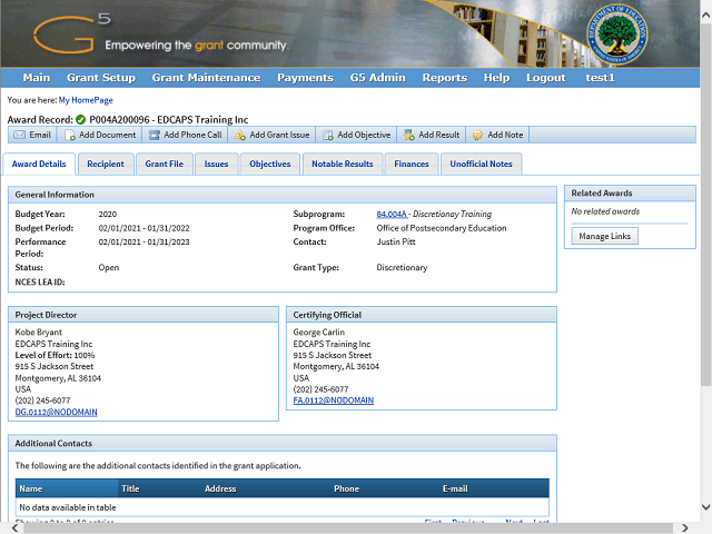 Screen image of this step