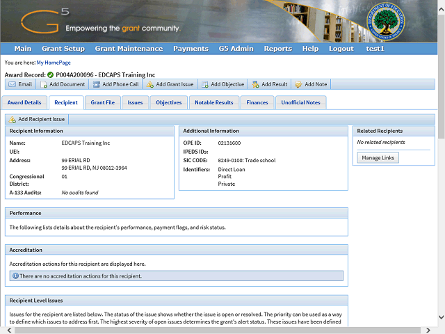 Screen image of this step