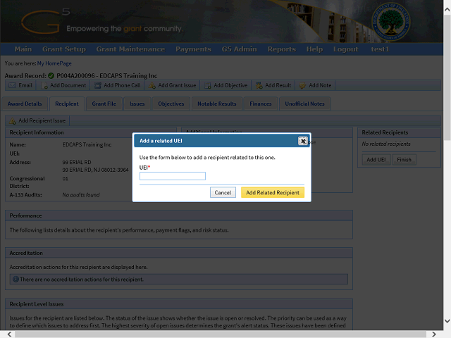 Screen image of this step