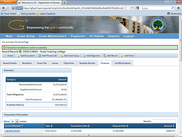 Screen image of this step