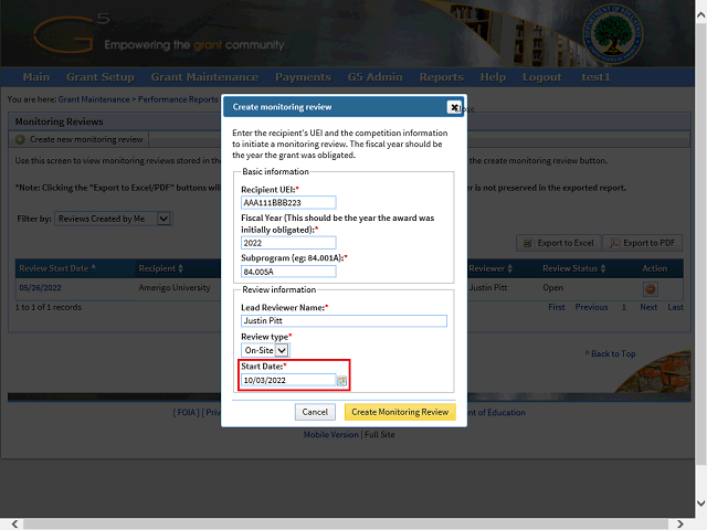 Screen image of this step
