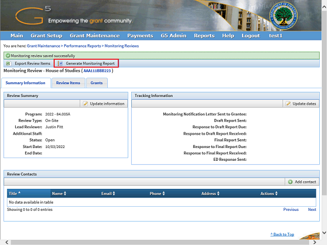 Screen image of this step