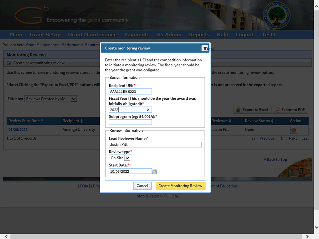 Screen image of this step