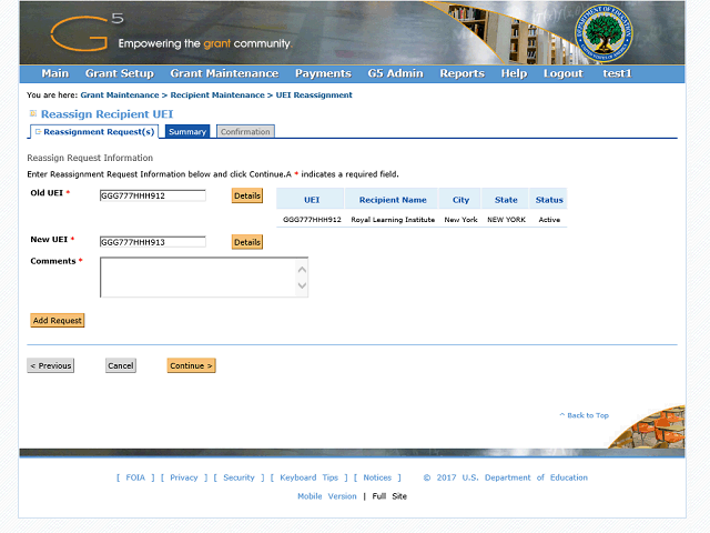Screen image of this step