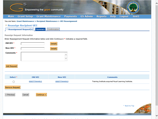 Screen image of this step
