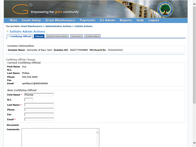 Screen image of this step