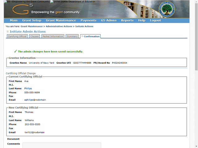 Screen image of this step