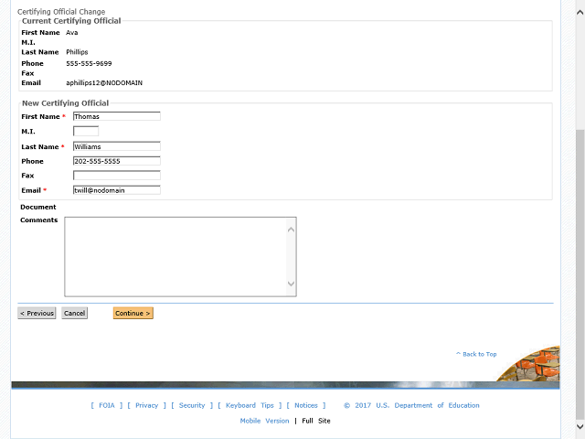 Screen image of this step