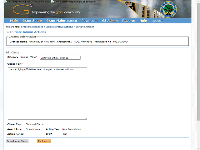 Screen image of this step
