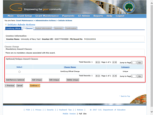 Screen image of this step