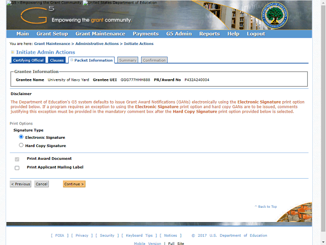 Screen image of this step