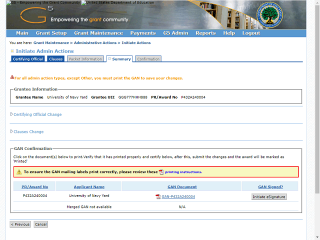 Screen image of this step