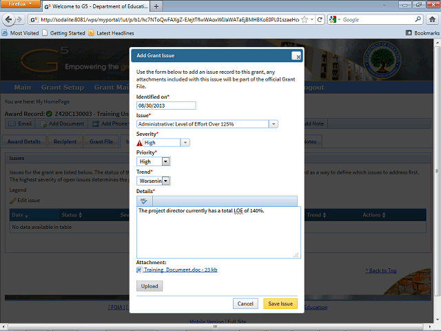 Screen image of this step