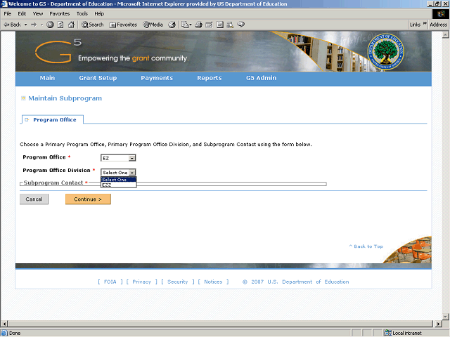 Screen image of this step