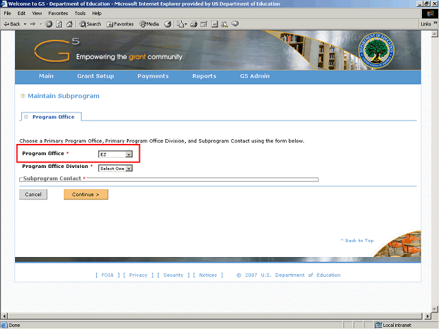 Screen image of this step