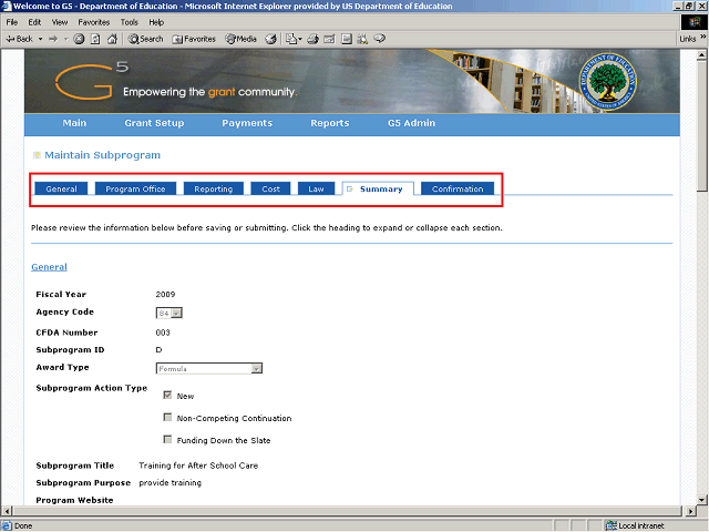 Screen image of this step