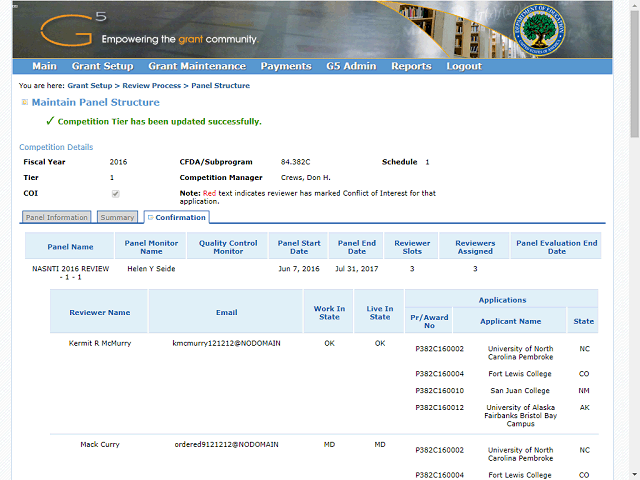 Screen image of this step