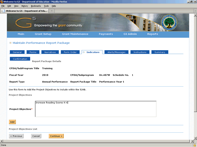 Screen image of this step