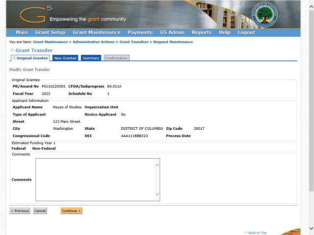 Screen image of this step