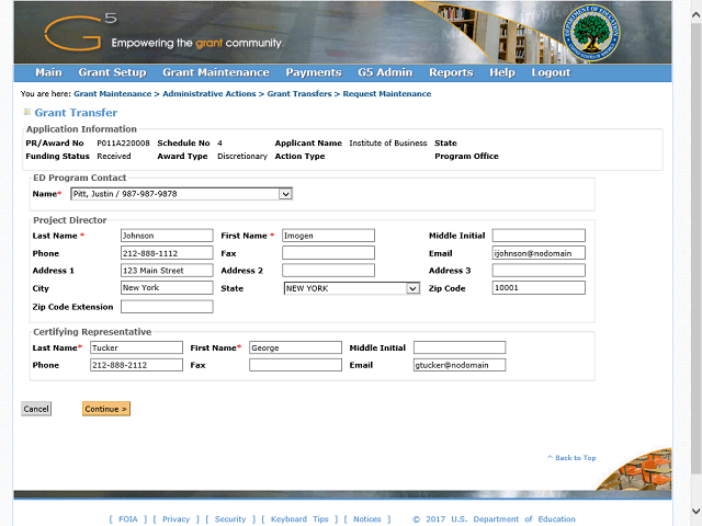 Screen image of this step