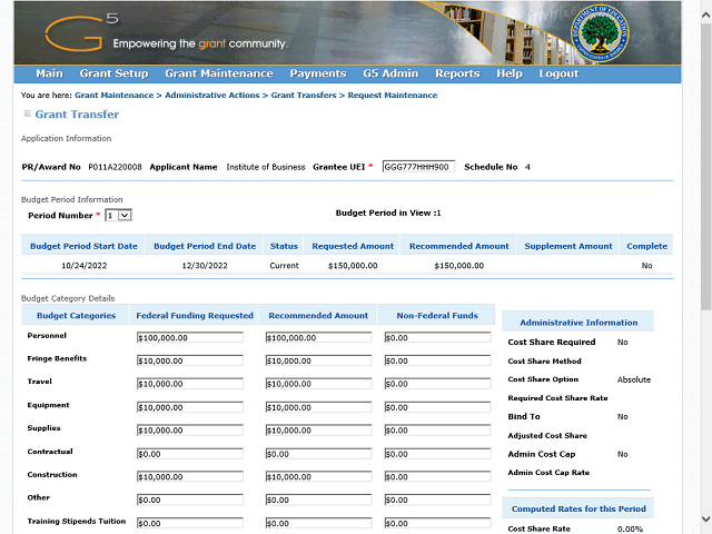 Screen image of this step
