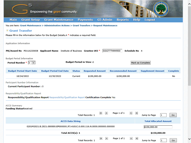 Screen image of this step