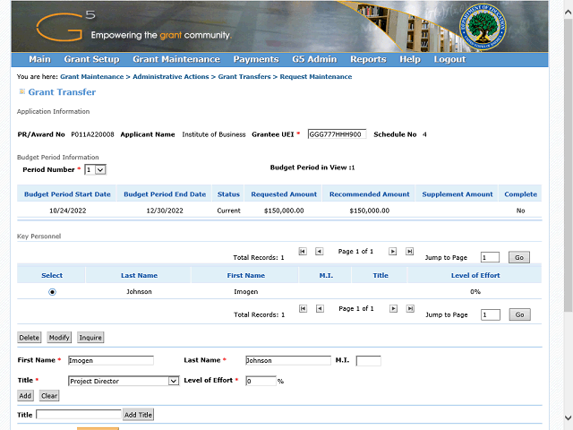 Screen image of this step