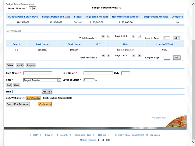 Screen image of this step