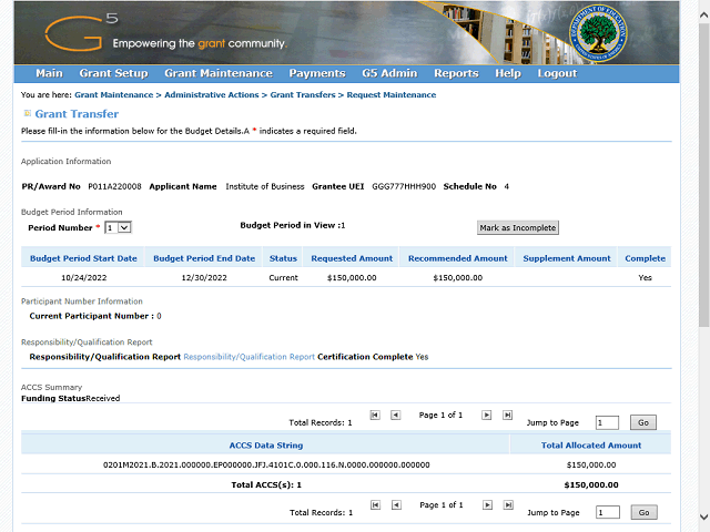 Screen image of this step