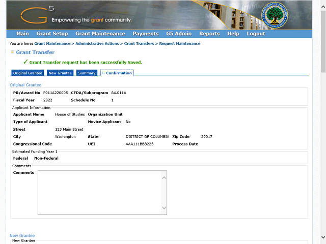 Screen image of this step