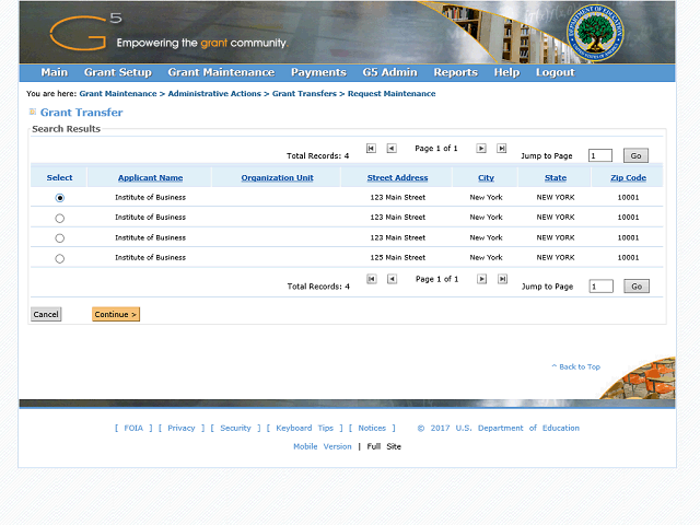 Screen image of this step