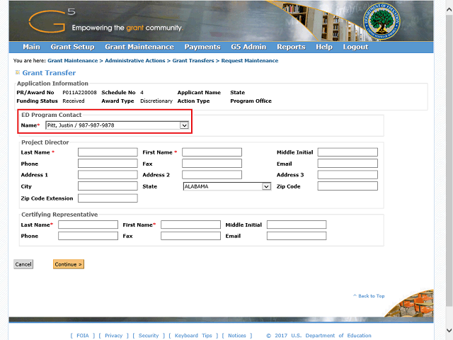 Screen image of this step