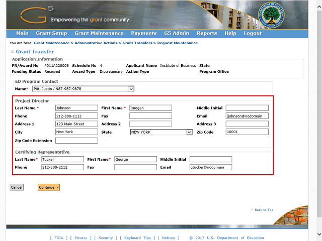 Screen image of this step