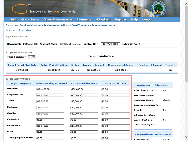 Screen image of this step