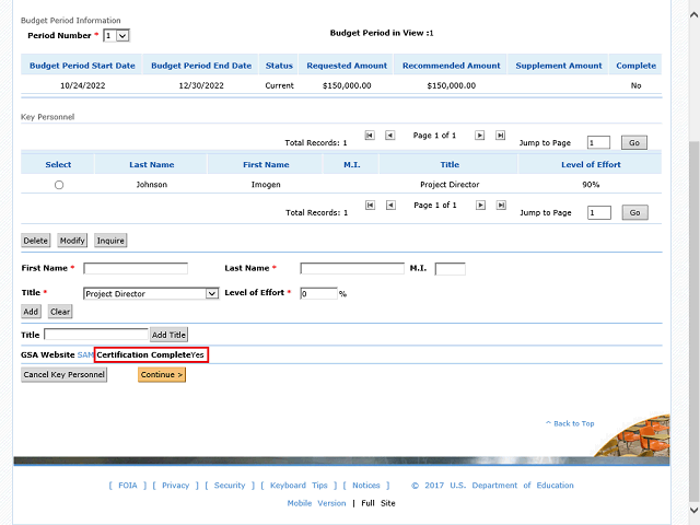 Screen image of this step