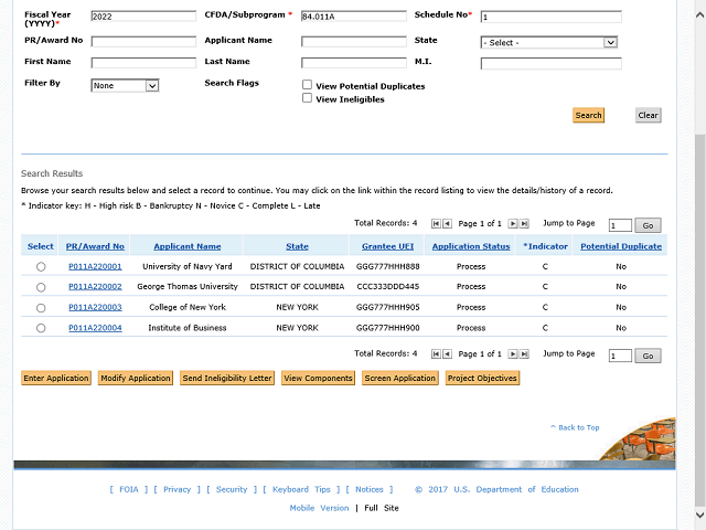 Screen image of this step