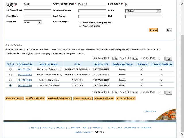 Screen image of this step