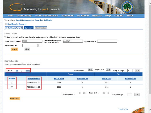 Screen image of this step