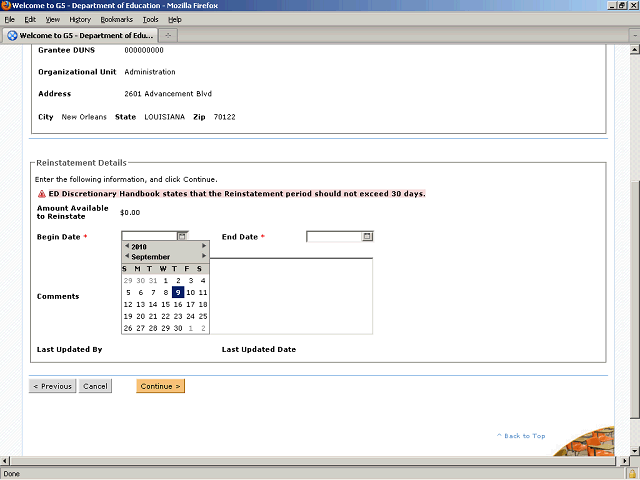 Screen image of this step