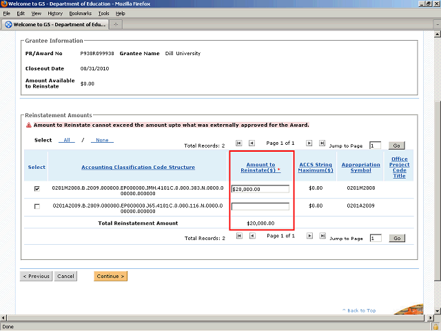 Screen image of this step