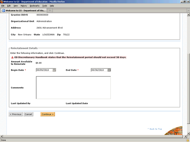 Screen image of this step