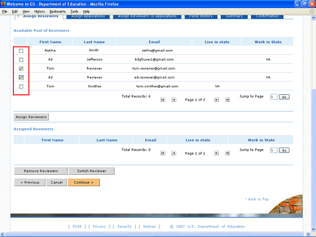 Screen image of this step