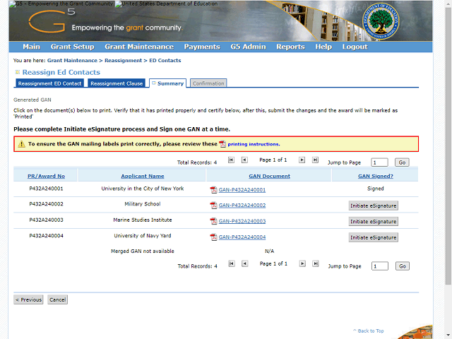 Screen image of this step