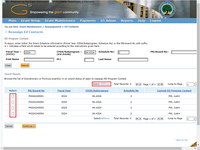 Screen image of this step