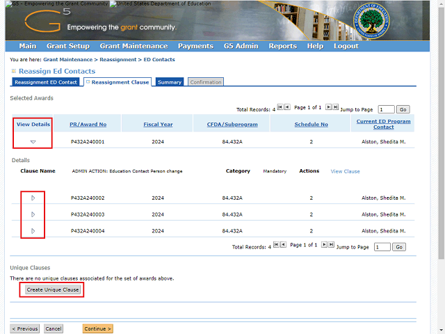 Screen image of this step