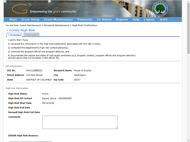 Screen image of this step