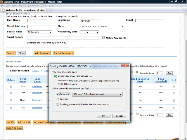 Screen image of this step