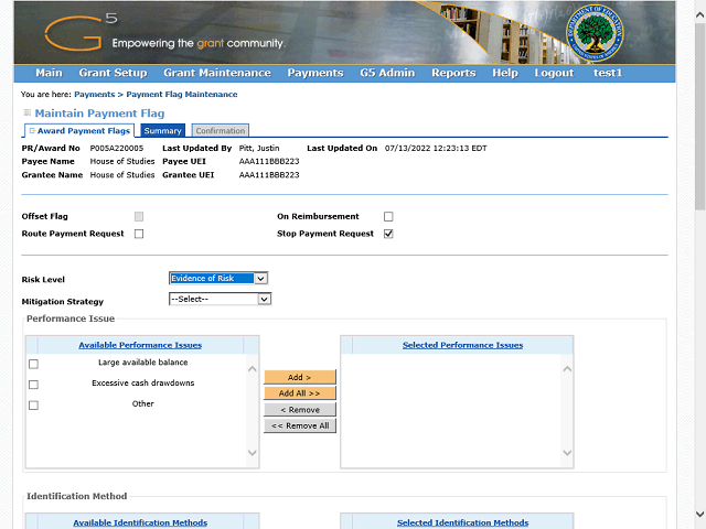 Screen image of this step